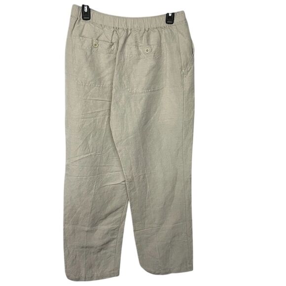 Cubavera Men's Beige Linen-Blend Drawstring Pants Size Medium 32-34 Relaxed Fit - Picture 4 of 7